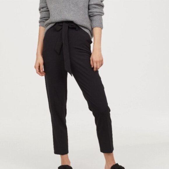 Black Paper Bag Pants - H&M - Size 4 - Picture 2 of 5